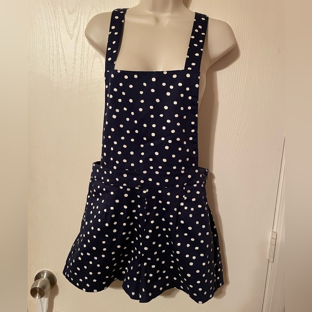Forever 21 Navy Polka Dot Romper